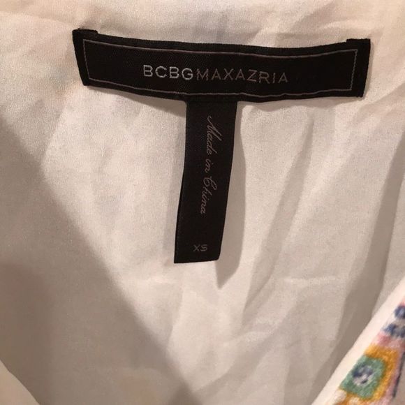 BCBGMAXAZRIA Cora Multicoloured Asymmetrical Top - Picture 9 of 11